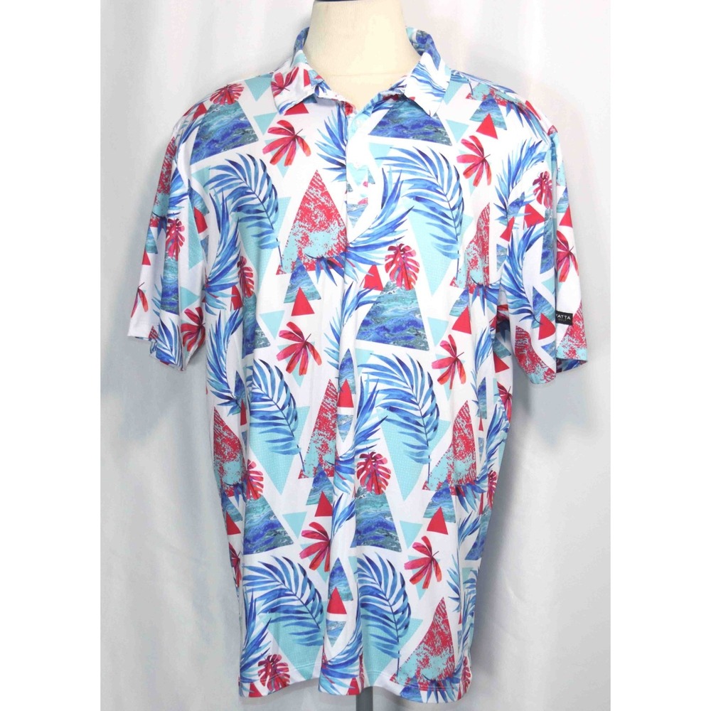 Yatta Golf Hawaiian Performance Stretch Polo Shirt Mens‎ Size 3XL